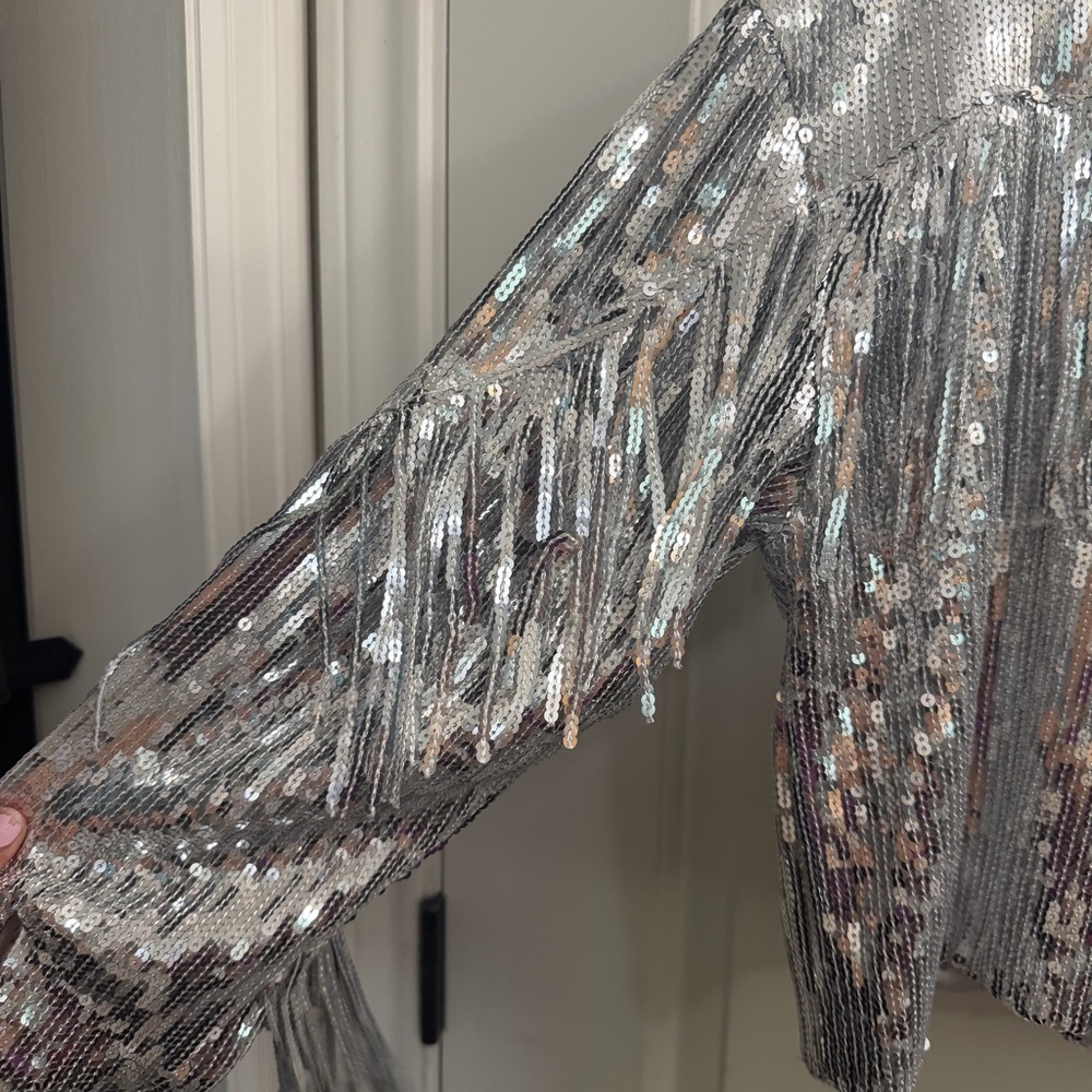Silver Sequin Jacket - image 3